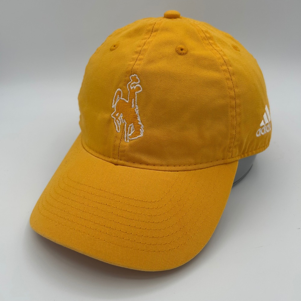 Wyoming Cowboys Adidas Hat Cap Mens OSFA Gold Collegiate Sportswear